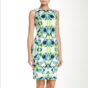 Vince Camuto Sleeveless Kaleidoscope Print Dress